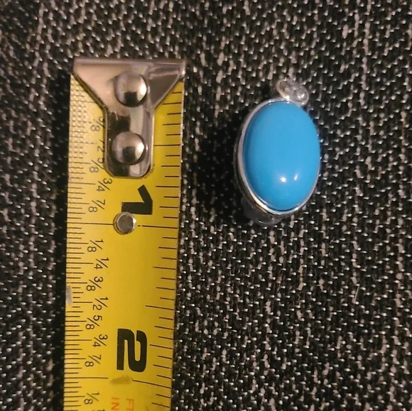 Sterling silver earrings w turquiose stone - Picture 4 of 4